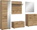 Produktbild: INOSIGN Garderoben-Set SIENA, Breite 272 cm, 5-teiliges Set, individuell stellbar, (Komplett-Set, 5-St., best.aus: Garderobenschrank, Sitzbank, Paneel, Schuhschrank & Spiegel), Garderobenkombination, Flurgarderobe, Flur, Garderobe, Diele