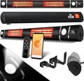 Produktbild: KESSER® Infrarot Heizstrahler 3000W IR-Gastro-Bar Inkl. LED Licht Terrassenstrahler Mit WiFi & Fernbedienung inkl. Schutzhülle Infrarotstrahler Quarzstrahler Terrassenheizer Wand-Heizstrahler