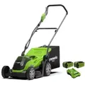 Produktbild: Greenworks 35cm 40v Schub-rasenmäher - 2 Batterien 2,0ah - Ladegerät - G40lm35k2x