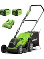 Produktbild: Greenworks 40V Kabelloser Akku Rasenmäher bis 400 m² mit 2x 40 V Akkus Ladegerät