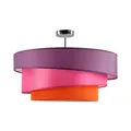 Produktbild: Lindby Deckenlampe Melia, violett/pink/orange, Textil, Ø56cm