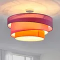 Produktbild: Lindby Melia Deckenleuchte Violet/Pink/Orange/Chrome - Wohnzimmer - 36.8