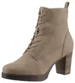 Produktbild: Schnürstiefelette , Trichterabsatz, Stiefelette, Businessmode in veganer Verarbeitung, Gr. 40, taupe