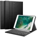 Produktbild: FINTIE Tastatur Hülle für iPad 9.7 2018 (6. Generation), Soft TPU Rückseite Gehäuse Keyboard Case mit eingebautem Pencil Halter, magnetisch Abnehmbarer QWERTZ Bluetooth Tastatur, Schwarz