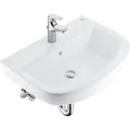 Produktbild: Grohe bau ceramic - wastafel 600 + wastafelkraan start flow met waste, alpine wit/chroom (442 mm, 609 mm) (39472000)