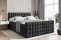 Produktbild: ALTDECOR Boxspringbett VIONE-Z KING (mit Matratze und Lattenrost Topper Polsterbett mit Bettkasten Boxbett), H4 Multipocket, H3 Bonellfederung, Doppelbett Springboxbett