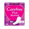 Produktbild: Carefree Plus Normal Ohne Duft, 1 x 56 Stk | Super saugstarke Slipeinlagen, schließen Flüssigkeiten sofort ein, bis zu 100% Geruchsneutralisierung