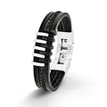 Produktbild: s.Oliver Jewel Herren Armband Leder Edelstahl SO1380/1 - 540643