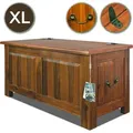 Produktbild: Casaria® Holztruhe Mit Stauraum Und Deckel Aus Holz 85x44x48 Cm Mit Gasdruckheber Antik Groß Truhenbank Couchtisch Truhe