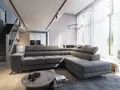 Produktbild: Masseno Ecksofa SELVA R-S mit Schlaffunktion L-Form, Sofa mit Bettkasten, Wohnzimmersofa, Couch, Soffa, Bettsofa, Couchgarnitur- Grau, MONOLITH 85