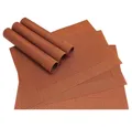 Produktbild: matches21 HOME & HOBBY Platzset Tischset BORDA 6er orange terracotta Tischunterlage als Tischdeko, (6-St), modernes Esstisch Platzdeckchen als abwaschbarer Tischuntersetzer