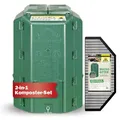 Produktbild: NEUDORFF Thermokomposter mit Bodengitter DuoTherm 530 L Schnellkomposter rattensicher - Komposter Garten für Küchenabfälle - Wetterfeste und UV-beständige Komposttonne mit Recycling Kunststoff