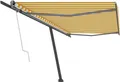 Produktbild: vidaXL Standmarkise Automatisch 500x300 cm Gelb & Weiß