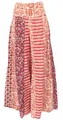 Produktbild: Patchwork Palazzohose, Hippie Chic Schlaghose, Boho Hosenrock - Braun/rot, Damen, Baumwolle, Hosen