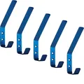 Produktbild: SOTECH 5 x Kleiderhaken Loxten 142 x 20 x 45 mm blau, Garderobenhaken aus echt Edelstahl, Wandhaken mit 3 mm Materialstärke, Jackenhaken mit abgerundeten Kanten