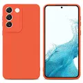 Produktbild: Cadorabo Hülle kompatibel mit Samsung Galaxy S22 Schutzhülle TPU Silikon Case Liquid Design mit Kameraschutz Slim Kratzfest Weiche Gummi mit Rundumschutz Case Hülle für Galaxy S22 in Orange