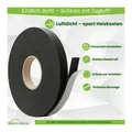 Produktbild: varivendo Verlegeband Zugluftdichtung selbstklebend 20 m x 20 mm (Rollen, 2-St., Zugluftdichtung) Fensterdichtung Dichtungsband Türdichtung schaumstoffdichtung grau