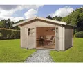 Produktbild: Gartenhaus weka 136 Gr.1 mit Fußboden und Vordach 60 cm 460 x 370 cm natur