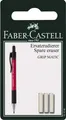 Produktbild: FABER-CASTELL Ersatzradierer, für GRIP MATIC, Kunststoff, weiß (3 Stück), Sie erhalten 5 Packungen á 3 Stück