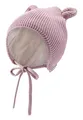 Produktbild: Sterntaler Strickmütze aus Baumwolle (Bio) - GOTS Mädchen Baby Strickmütze mit kleinen, angesetzten Öhrchen - Wintermütze mit flauschigem Baumwollfutter, Ohrenklappen und Bindeband - Rosenholz, 47