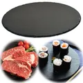 Produktbild: XL Schieferplatte Servierplatte 35x35cm Rund Tafelplatte Schieferteller Sushi