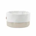 Produktbild: Stelton Brottasche groß sand/weiss Brotbox Brotbehälter Ø23cm 100% Baumwolle