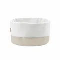 Produktbild: Stelton Brottasche groß sand/weiss Brotbox Brotbehälter Ø23cm 100% Baumwolle
