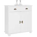 Produktbild: IDIMEX Kommode Vertiko Colmar, Highboard mit 1 Schublade und 2 Türen in Kiefer massiv weiß