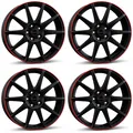 Produktbild: 4 Borbet Felgen GTX 8.0x19 ET50 5x114.3 SWMRED für Hyundai Grand Santa Fe i20 i3