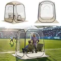 Produktbild: VEVOR Transparentes Zelt, 127x127x170 cm, Pop-up-Zelt für 1–2 Personen, Sportzelt mit Bodenmatte & oberer Abdeckung, Outdoor-Bubble-Zelt, Campingunterstand für Veranstaltungen, Angeln, Jubeln