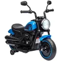 Produktbild: HOMCOM Elektro Kindermotorrad Elektromotorrad mit Scheinwerfer, Kinder 3 km/h Elektro Motorrad mit 2 Stützrädern für Kinder von 1,5-3 Jahren Blau