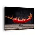 Produktbild: Wandbilder 70x50cm Leinwandbild Chili Paprika Bio Landwirtschaft Bilder