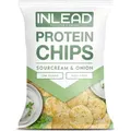 Produktbild: Inlead Protein Chips (6x50g) Sour Cream & Onion - Funktionelle Lebensmittel - Eiweiß-Snacks