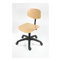 Produktbild: STIER Arbeitsstuhl mit Rollen Sitzhöhe 450-640 mm Buche Natur