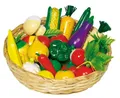 Produktbild: OBST & GEMÜSE Korb Holzobst Kinderküche Lebensmittel Kaufmannsladen Kaufladen