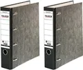 Produktbild: Falken Doppelordner - 2x A5 quer, 70 mm, Wolkenmarmor, schwarz