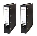 Produktbild: 2 x Falken Doppelordner schwarz 2 x A5 quer 70mm für Kontoauszüge