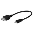 Produktbild: Vivanco USB 2.0 OTG Adapter, Micro USB Stecker auf USB A Kupplung, 0,15m