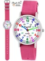 Produktbild: Armbanduhr Kinder Mädchen Uhr Lernuhr Kinderuhr Wechselarmband rosa analog Quarz