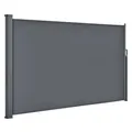 Produktbild: Seitenmarkise Sichtschutz Garten Blickschutz 300x180 cm Dunkelgrau B-WARE
