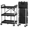 Produktbild: Servierwagen Klappbar mit Rollen 3 Etagen Rollwagen Küchenwagen Mahlzeit