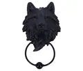 Produktbild: Dark Guardian Wolf Black Canine Door Knocker NEU