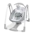 Produktbild: Ingenuity ConvertMe 2-in-1 Babyschaukel & Babywippe, Baby wippe elektrisch,, tragbar, Vibrationen, Naturgeräusche, 0–9 Monate, max. 9 kg – Swell