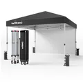 Produktbild: Wiltec Faltpavillon 3x3m grau Räder Gartenpavillon Partyzelt Pavillon Camping