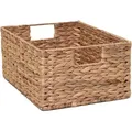 Produktbild: VIVANNO Regalkorb Wasserhyazinthe LANTA Rechteckig - Natur Geflochten (1 St), 34x27x16 cm beige 14 l | 34 cm x 16 cm x 27 cm