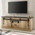 Produktbild: Furn.Design Lowboard Stove (TV Unterschrank in Used Wood Altholz Dekor, Breite 160 cm), Soft-Close-Funktion
