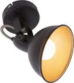 Produktbild: Wandspot dreh& schwenkbar Retro 1xE14 40W Metall Schwarz Ø10cm Briloner