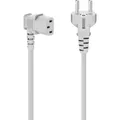Produktbild: Hama Netzkabel für Kaltgeräte, 90° gewinkelt, 3-polig, Schutzkontakt, 5 m, Weiss (5 m) (00223292)