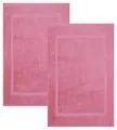 Produktbild: Betz Badvorleger Premium 2 Stück 50×70 cm – Badematte aus 100% Baumwolle (ca. 650 g/m²), saugstark & pflegeleicht, waschbar bis 60 °C, trocknergeeignet – beidseitig nutzbar Farbe Altrosa