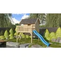 Produktbild: Karibu Stelzenhaus Fidel Set Natur Wellenrutsche 3 m Blau